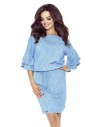 81-02 Viola beautiful dress with fashionable sleeves (jeans light blue)