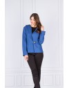 26-03 - Short jacket with asymmetrical buckle (blue)