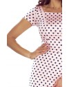 87-04 Paula comfy everyday dress (PINK IN NAVY DOTS)