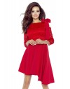 78-05 NEVA asymmetric dress with a lace-based top (RED)
