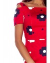 85-05 Roxi comfy everyday dress (RED IN WHITE FLOWERS)
