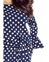 80-06 SAVA universal and comfy dress (navy - white dots)