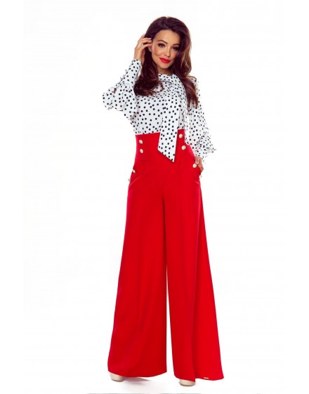 91-07 Elegant trousers with high status (red)